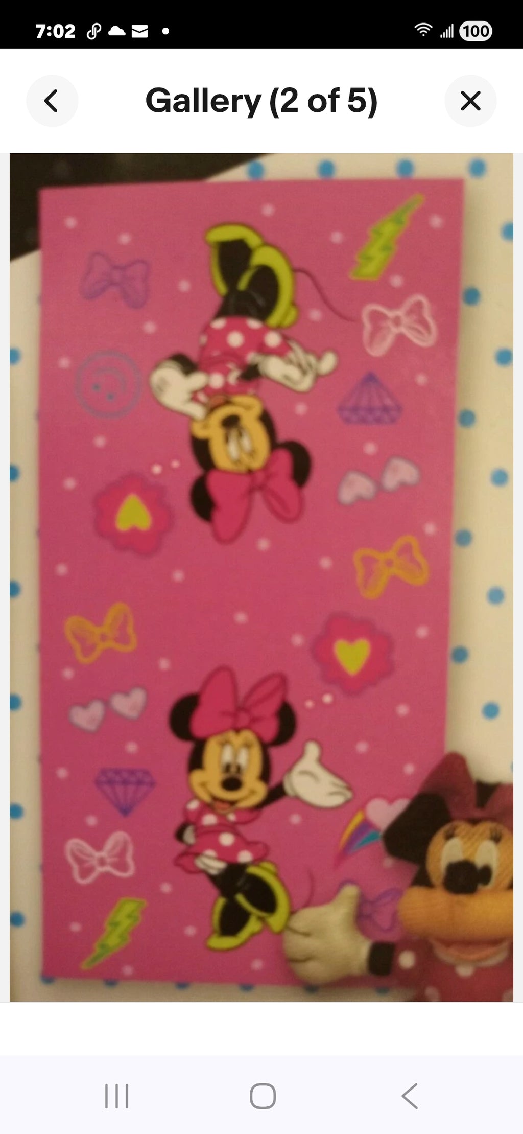 Minnie mouse pool or bath towel and doll scrubby